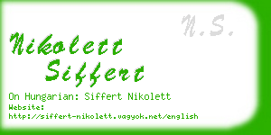 nikolett siffert business card